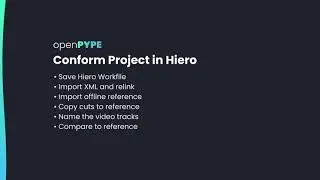 Conform a Project in Foundry Hiero with OpenPype / AYON