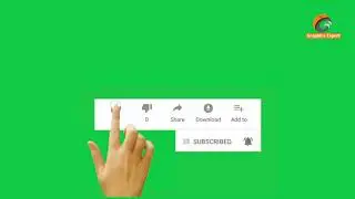 Top green screen subscribe button original