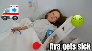 Reborn child doll Ava gets sick and goes to the Hospital in Ambulance