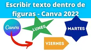 CÓMO ESCRIBIR TEXTO DENTRO DE FIGURAS EN CANVA 2022