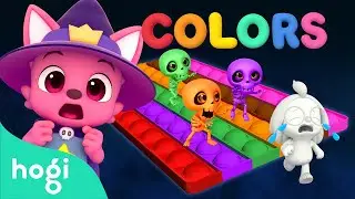 Learn Colors with Spooky Skeleton Pop It｜Halloween Colors 🎃｜Hogi Halloween