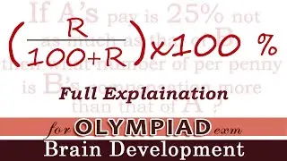 Tricky percentage story sum #olympiadseries | Arindam | Brain Development