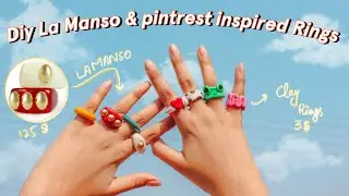 Diy chunky clay rings | La Manso and pinterest inspired | aesthetic clay rings