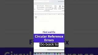 How to find and fix Circular reference errors in Excel