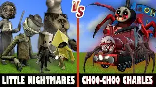 Little Nightmares 2 vs. Choo Choo Charles + Thomas EXE | Minecraft (CREEPY BATTLE!)