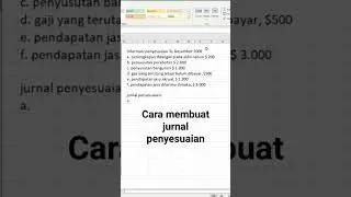 CARA MEMBUAT JURNAL PENYESUAIAN 