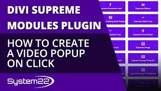 Divi Theme How To Create A Video Popup On Click 👍