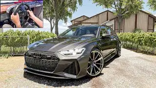 1000HP Audi RS6 Avant 2021 - The Crew Motorfest (Steering Wheel gameplay)