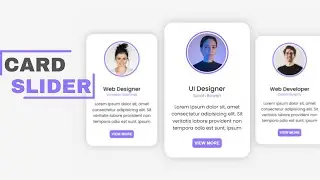 Card Slider Using HTML CSS & Swiper.js | How to make Our Team Section Carousel