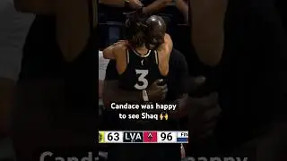 Shaq & Candace Parker after the Aces dub 🫶 #wnba