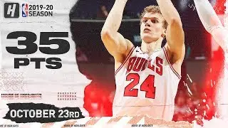 Lauri Markkanen Full Highlights Bulls vs Hornets (2019.10.23) - 35 Points, 17 Reb