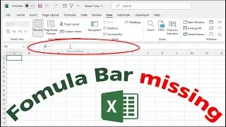 How to show formula bar in Excel