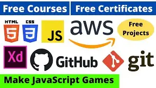 Udemy Free Certificate Courses Make JavaScript Game HTML CSS GitHub Git Adobe Xd AWS Online Classes