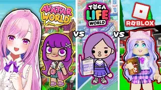 Back To SCHOOL!! ✏️🎓📚 Avatar World VS Toca Life World VS Robox