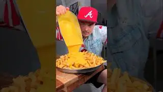 How to eat street food CHEESE FRIES properly?😎❤️🍟| CHEFKOUDY