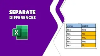 How to Separate Differences in Microsoft Excel