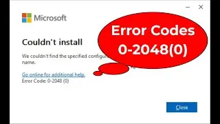 How To Fix Microsoft Office Couldn't Install Error | Error Codes 0-2048(0)  