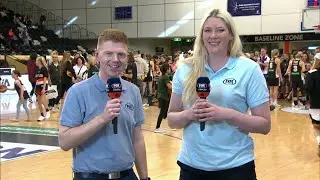 6'5" Tall Lauren Jackson Towering Over Short Male Reporter