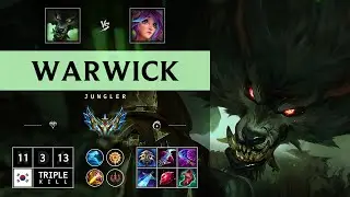 Warwick Jungle vs Lillia: Triple Kill, Legendary - KR Challenger Patch 14.15