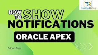 How to Show Notifications Bar In Oracle APEX