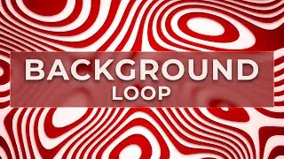 60FPS 🎯 Red & White Paper Cut Striped Wavy Abstract Background Loop