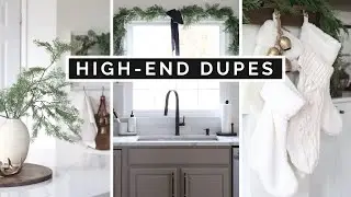 DIY HIGH END HOME DECOR DUPES | HOW TO STYLE THRIFTED DECOR *CHRISTMAS EDITION*