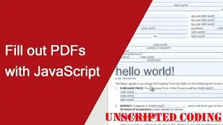 Creating a web interface to fill out PDF files with JavaScript | Unscripted Coding