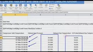 OSIsoft: PI DataLink Tips: Table of PI data items (columns) against time (rows) (PI DL Excel Add-in)