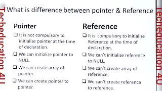 What is the Difference Between a Pointer and a Reference C++