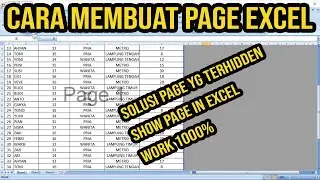 TUTORIAL CARA MEMBUAT PAGE EXCEL (SOLUSI PAGE EXCEL HILANG)