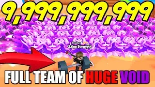 I SPENT TRILLION WINS TO GET FULL TEAM OF HUGE VOID PETS in ARM WRESTLE SIMULATOR! (Roblox)