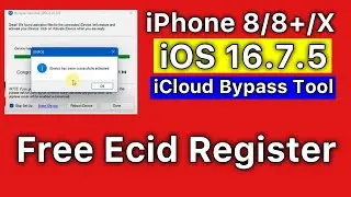 iPhone 8/8+/X iOS 16.7.5 iCloud Remove FREE Tool Windows