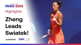 Zheng Dominates Swiatek In First Set Of Semi Final Clash! 👀 | #Paris2024 #Olympics