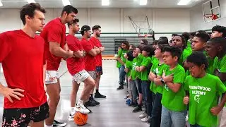 5 Adults vs 50 Kids Basketball