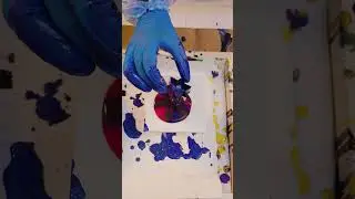 Acrylic pouring techniques for beginners / fluid art #art #painting #shorts #trending