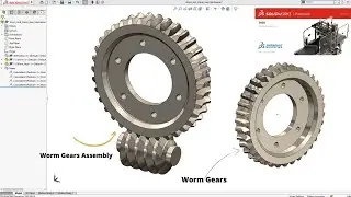 Solidworks Tutorials | Sketch Worm Gear Animation In Solidworks | 