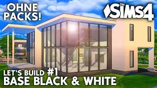 Die Sims 4 Haus bauen ohne Packs | Base Black & White #1: Grundriss (deutsch)