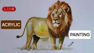 EASY LION Painting | Acrylic Painting Tutorial