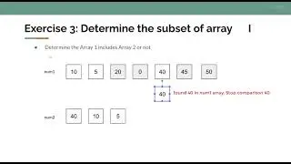 Array Example: Determine the subset of array