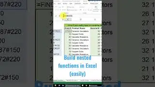 Shortcut to building nested formula in Excel