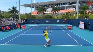 Seyboth Wild vs Dzumhur Miami Court Level View Highlights R1 Qualifying [4K 60fps] 2024