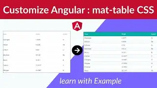 angular material table custom style | Angular Material