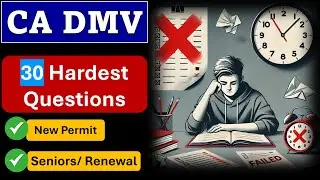 California DMV Hardest Questions - Most People Failed to Answer Driving License Permit & Renewal Se