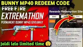 Free fire bunny mp40 redeem code giveaway