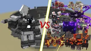 The Nameless Guardian vs L Ender's Cataclysm Boss! Minecraft mob battle!