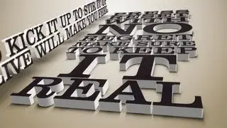 Kinetic Typography 3D Lyrics. v1 and v2. After Effects Project