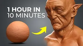 Elf Sculpting Timelapse | 1-Hour Mudbox Creation from Imagination