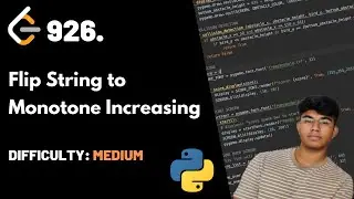 Flip String to Monotone Increasing | LeetCode 926 | Theory + Python code