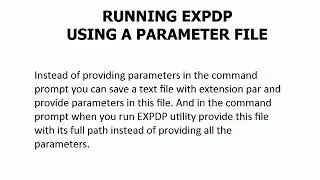 Exporting Data using EXPDP utility in Oracle.