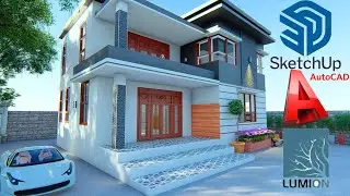 Sketchup house design 22- (45ft x 35ft) render lumion